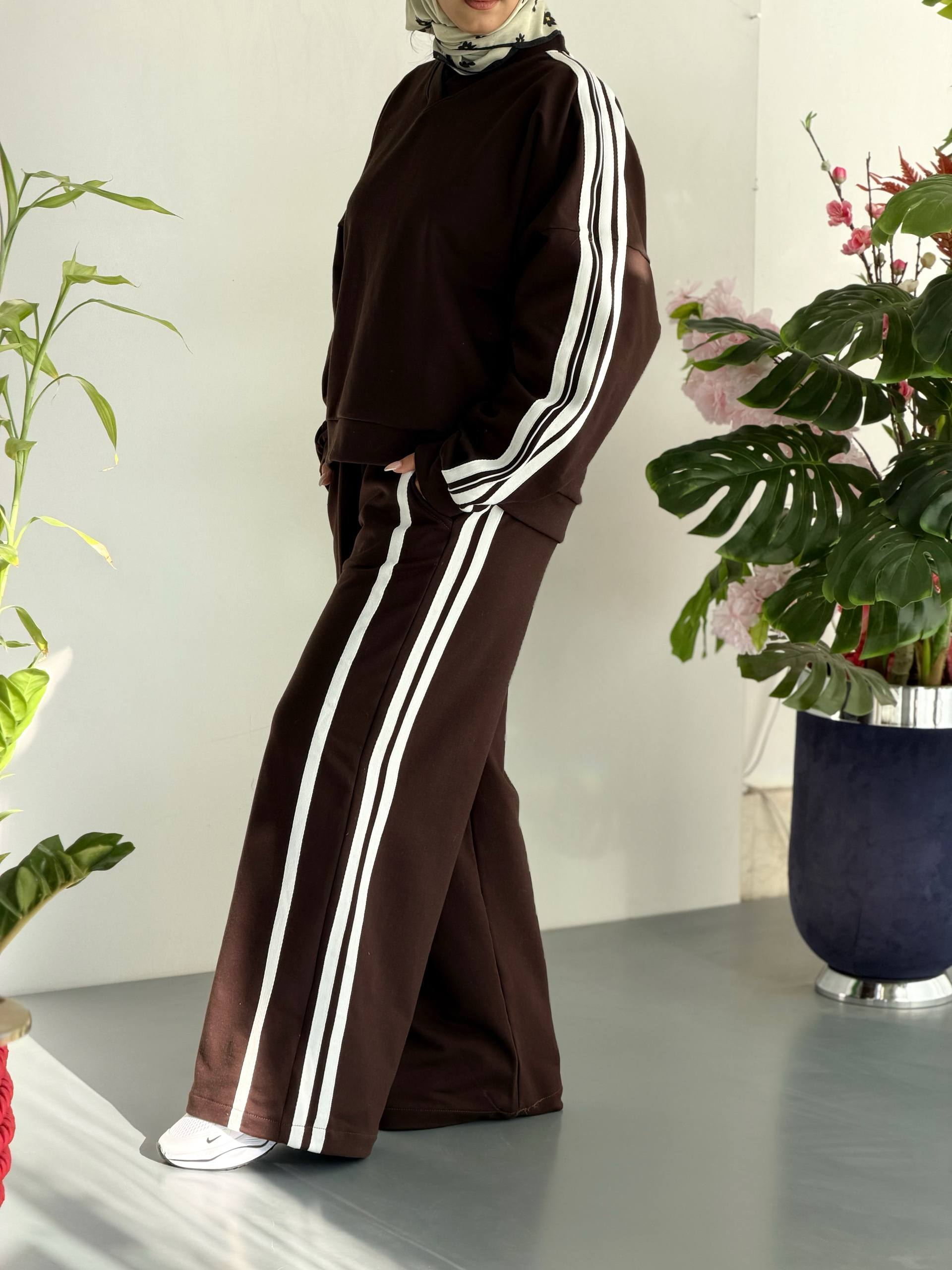 ست دورس شلوار یقه هفت دخترانه